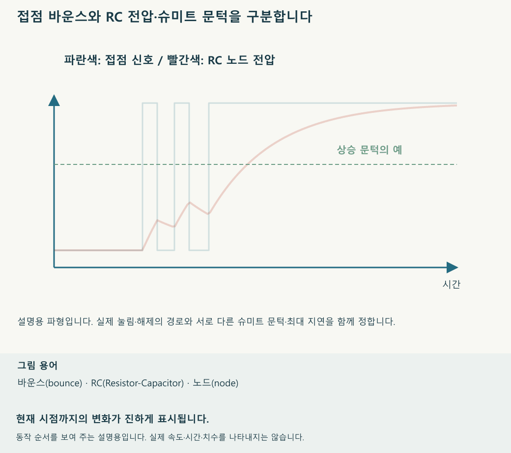 시간이 흐르면서 파형이 진행되는 모습을 보여 줍니다. 흐린 선은 전체 파형이며 진한 선은 현재까지의 구간입니다. 재생 속도와 움직임의 크기는 설명을 위한 것입니다.